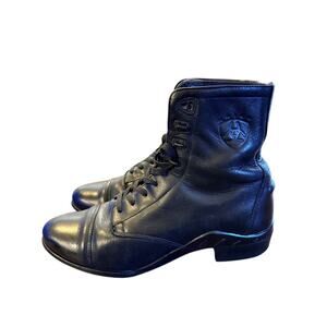 Ariat 57305 Womens 9 Leather Scout Paddock Boots $140 Lace Up Combat Equestrian